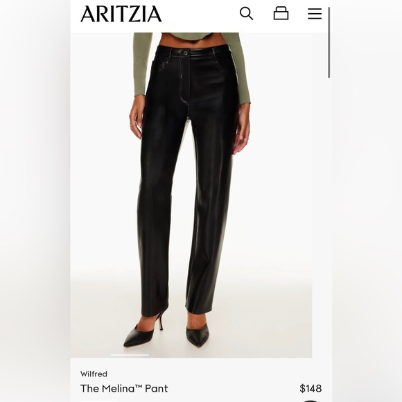 Aritzia Melina Pant - Black - Size 0 - Picture 1 of 5